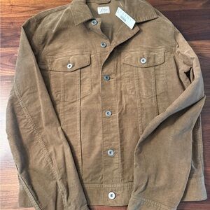 J. Crew Men's Tan Corduroy Trucker - New with Tags